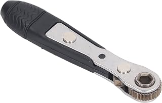 Ratchet Screwdriver, Shock Absorbing 1/4in Ergonomic Negative Adjustment Mini Ratchet Wrench for Maintenance