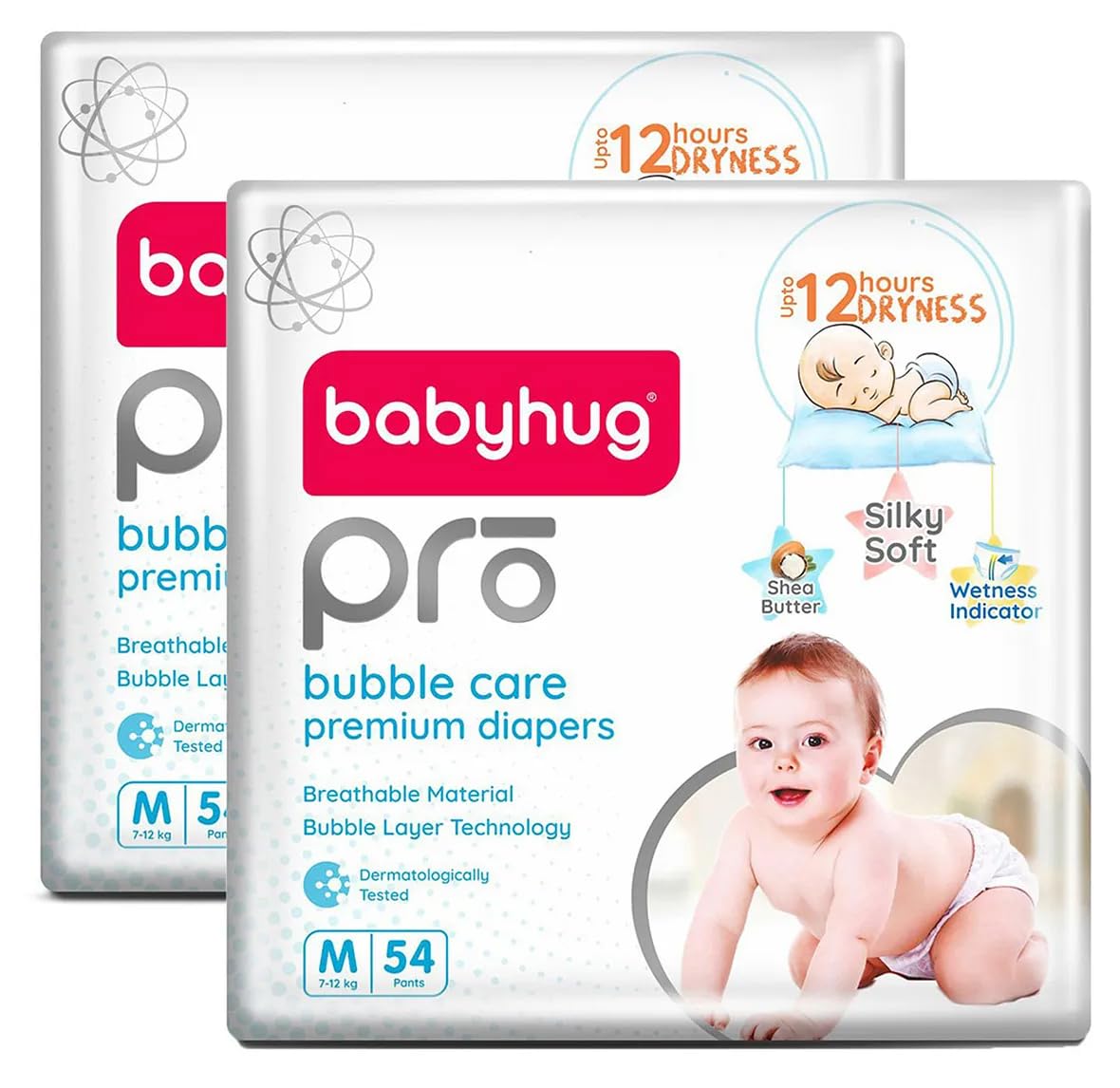 Babyhug Pro Bubble Care Pant Style Diapers Medium - 54 Pieces - (Pack of 2)-image-9