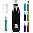 BOGI Insulated Water Bottle, 17oz Stainless Steel Water Bottles, Leak Proof Sports Metal Water Bottles Keep Drink Cold for 24 Hours and Hot for 12 Hours BPA Free kids water bottle for School (Black)
