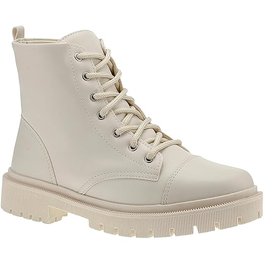 Coturno Militar Feminino Tratorado Plataforma Bota Cano Curto Confortável Macia Lóris Shoes 5001