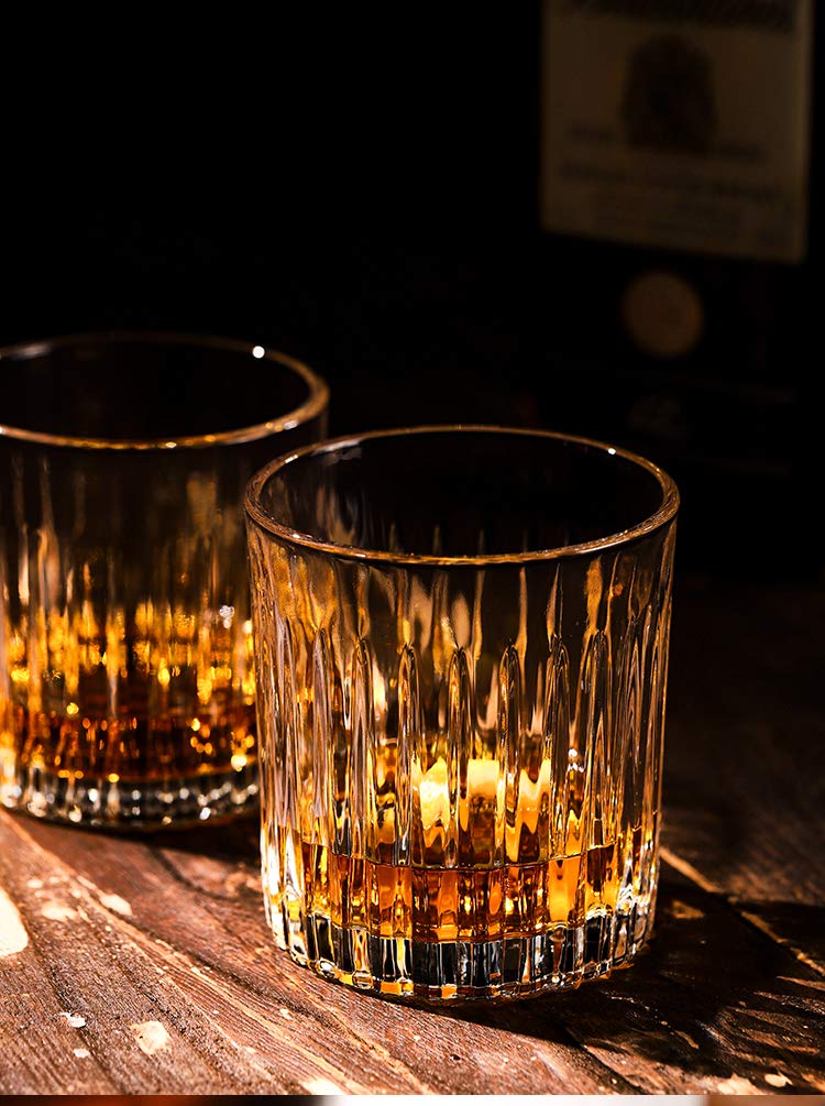 MZP Italin Premium Luxury Crystal Whiskey Glasses 300 ml Set of 24 Pcs Wine Whiskey Glass Juice Glasses Drinking whater Tableware Glass (Chutki =24)