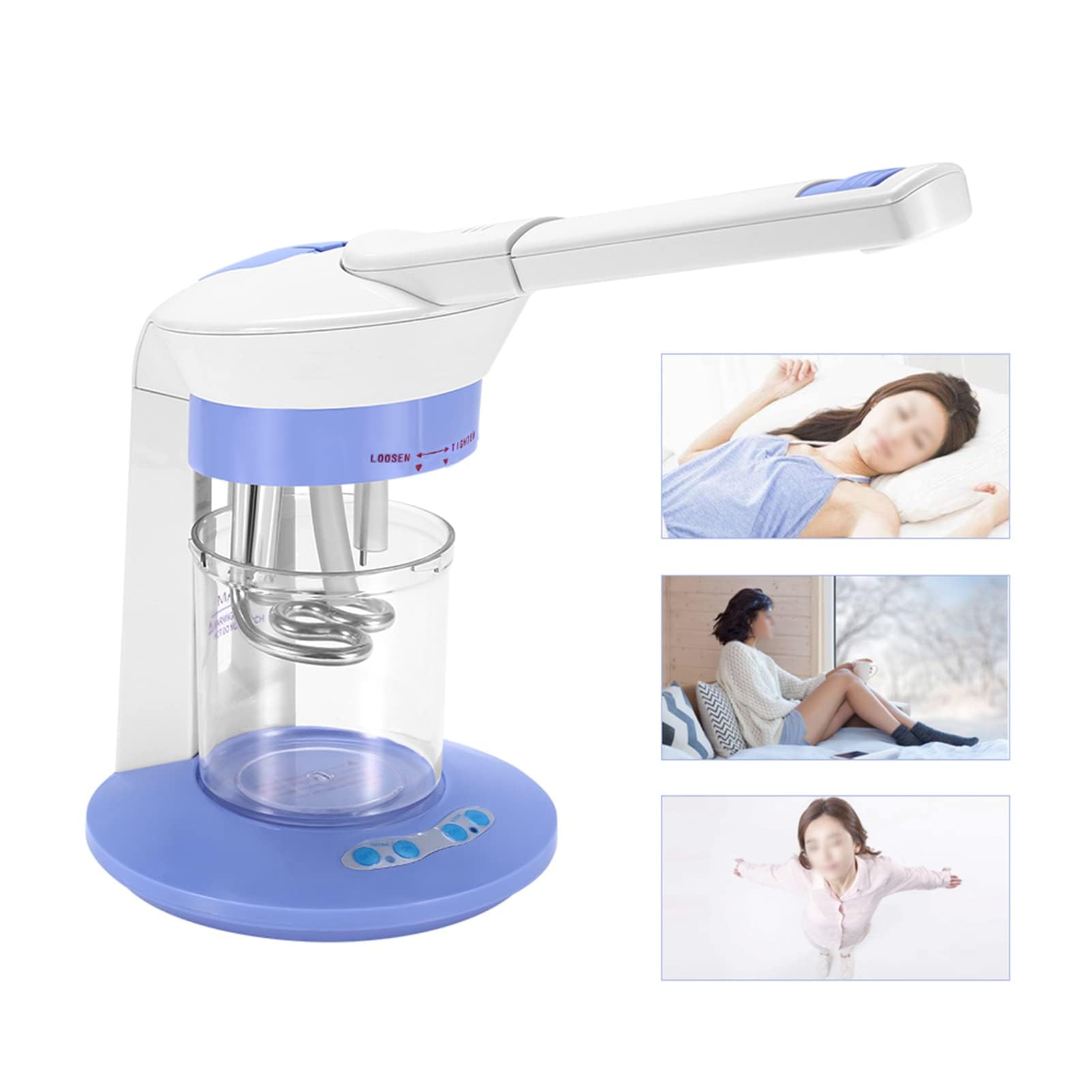 Vaporizador Facial de Ozono 2 en 1, Vaporizador Facial de Spa con Sparyer de Iones para una Limpieza Profunda y Sauna Facial para el Cuidado de la Piel para el Hogar o en el Salón (Enchufe UE 220V)