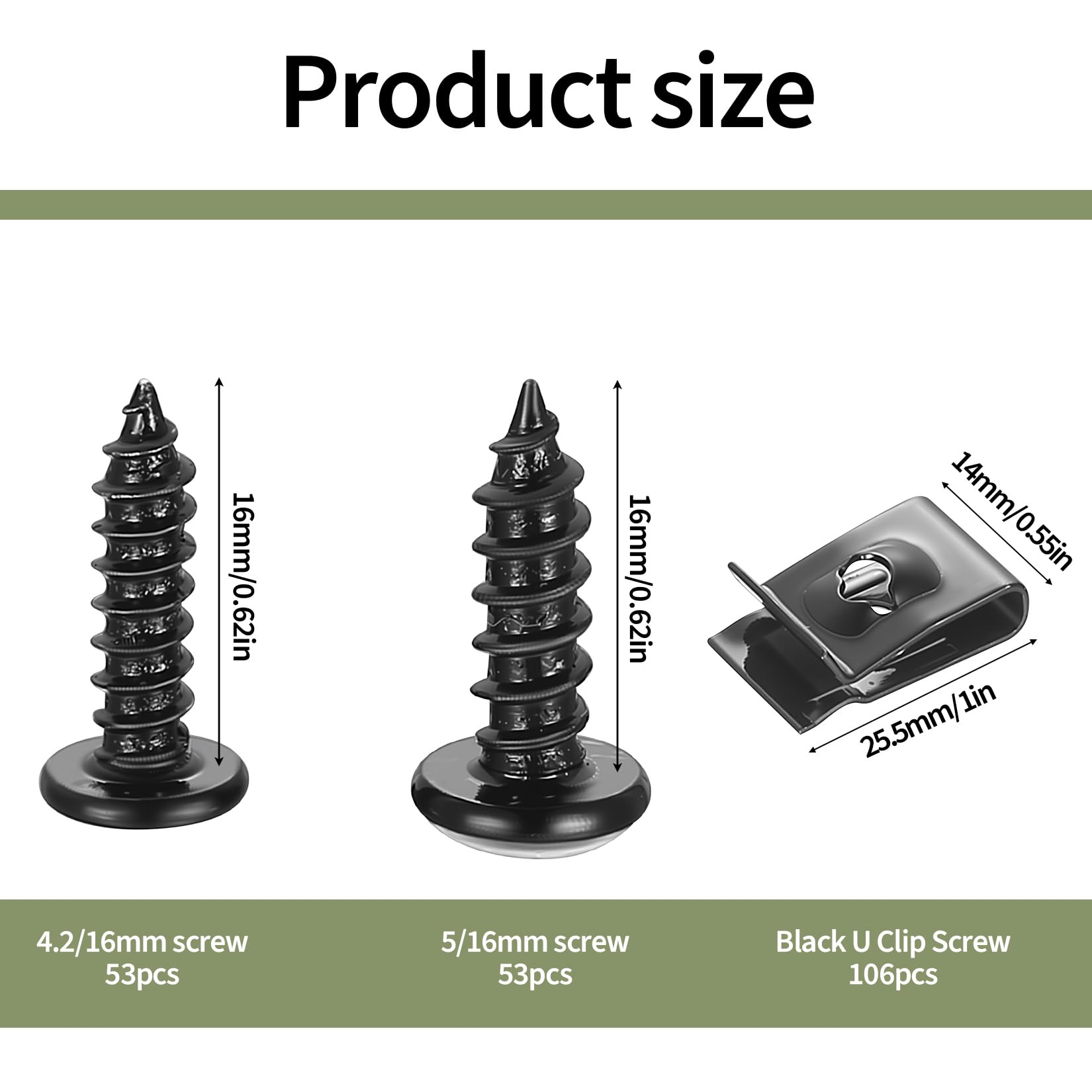 212 szt. Śruby i nakrętki samochodowe, klips U do mocowania samochodu, nakrętki zaciskowe U i samogwintujące śruby do błotników, metalowe śruby karoserii panele samochodowe osłona podwozia silnika