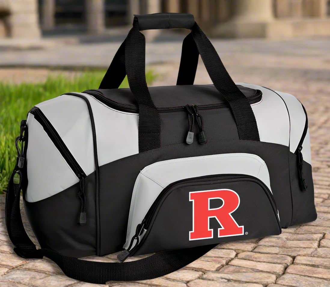SMALL Rutgers Duffel Bag Rutgers University Logo Gym Bags or Carryon Suitcase