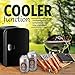 Gourmia GMF600 Thermoelectric Mini Fridge Cooler and Warmer - 4 Liter/6 Can - For Home,Office, Car, Dorm or Boat - Compact & Portable - AC & DC Power Cords - Black