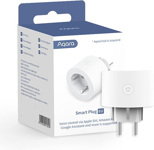 Aqara Smart Socket, Requires Aqara Hub, Zigbee 3.0, Programming, Timer Mode and Voice Control, Energy Monitor, Compatible with HomeKit, Alexa, Google Assistant