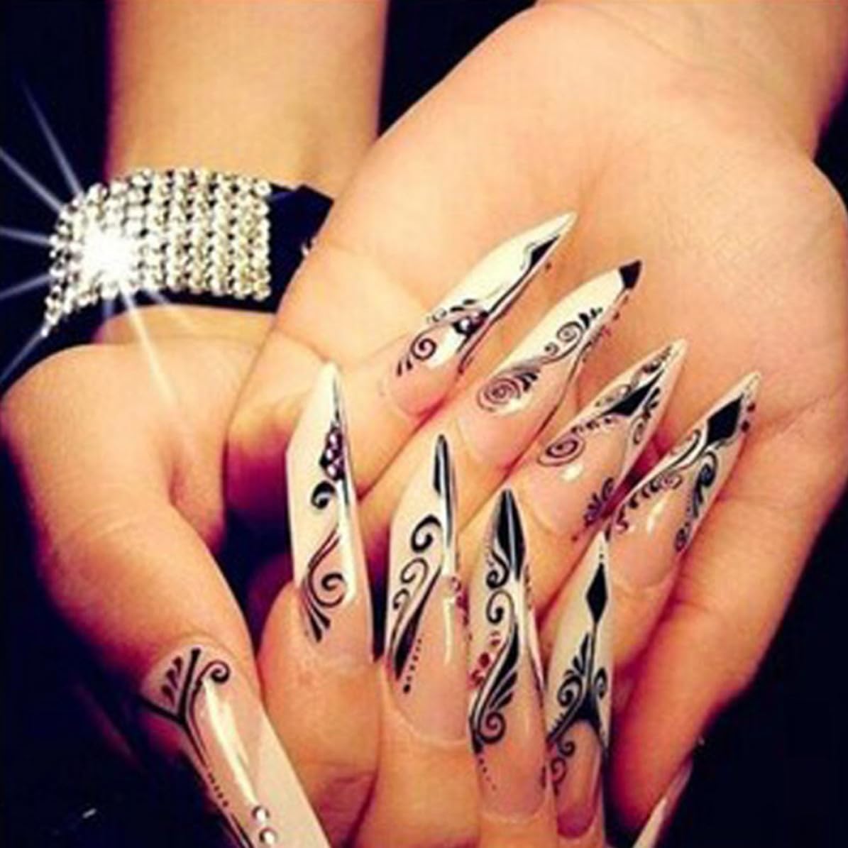 False Nail Tips Long Shape Half Cover 500pcs for DIY Nail Art