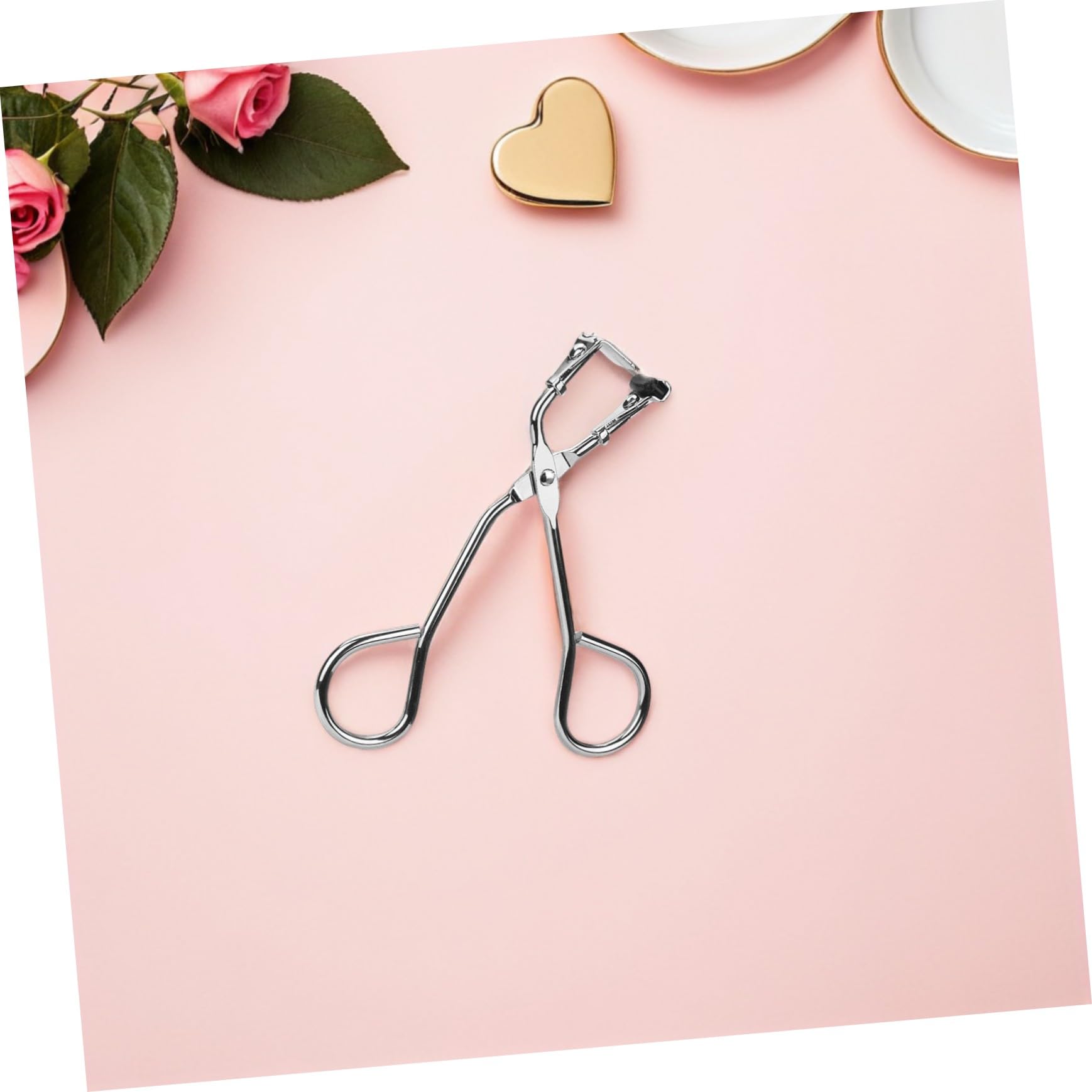 Wimpernzange aus Edelstahl, Silber, Gebogen, Tragbar