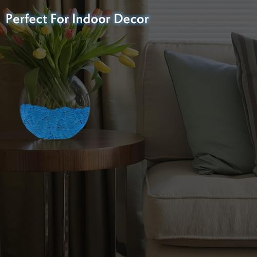 Miniatura 4 de 1100 piedras brillantes grandes de 0.6 a 0.8 pulgadas, rocas brillantes para decoración de jardín, piedras luminosas que brillan para entrada,