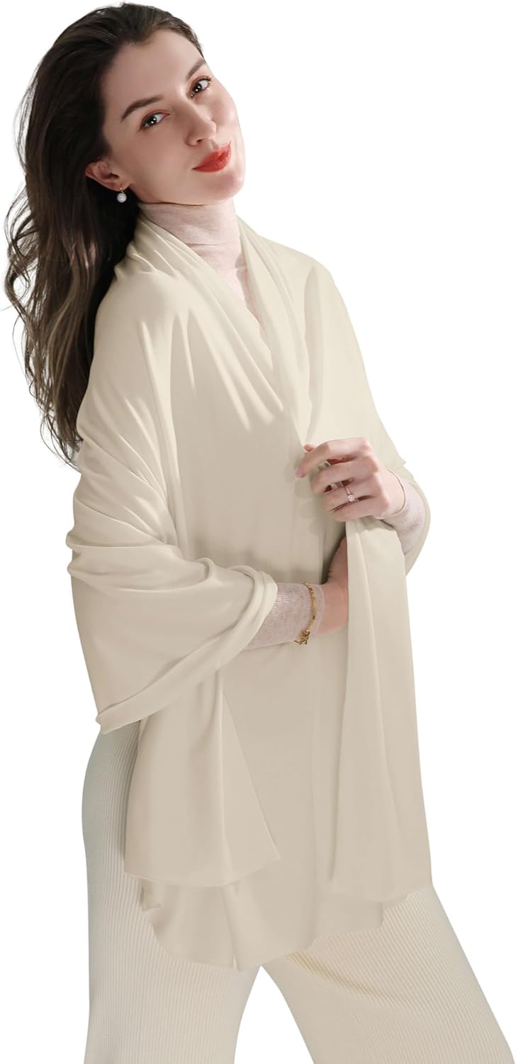 VENVSBEE Shawl Wraps for Women, Travel Scarf Soft Blanket Wrap Pashmina Travel Accessory for Airplane