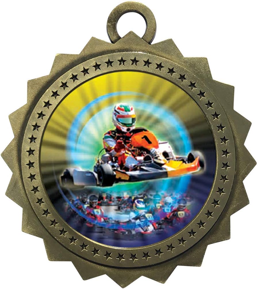 1 to 50 Packs Go-Kart Gold Medals Trophy Award with Free Custom Engraving D03-MY426
