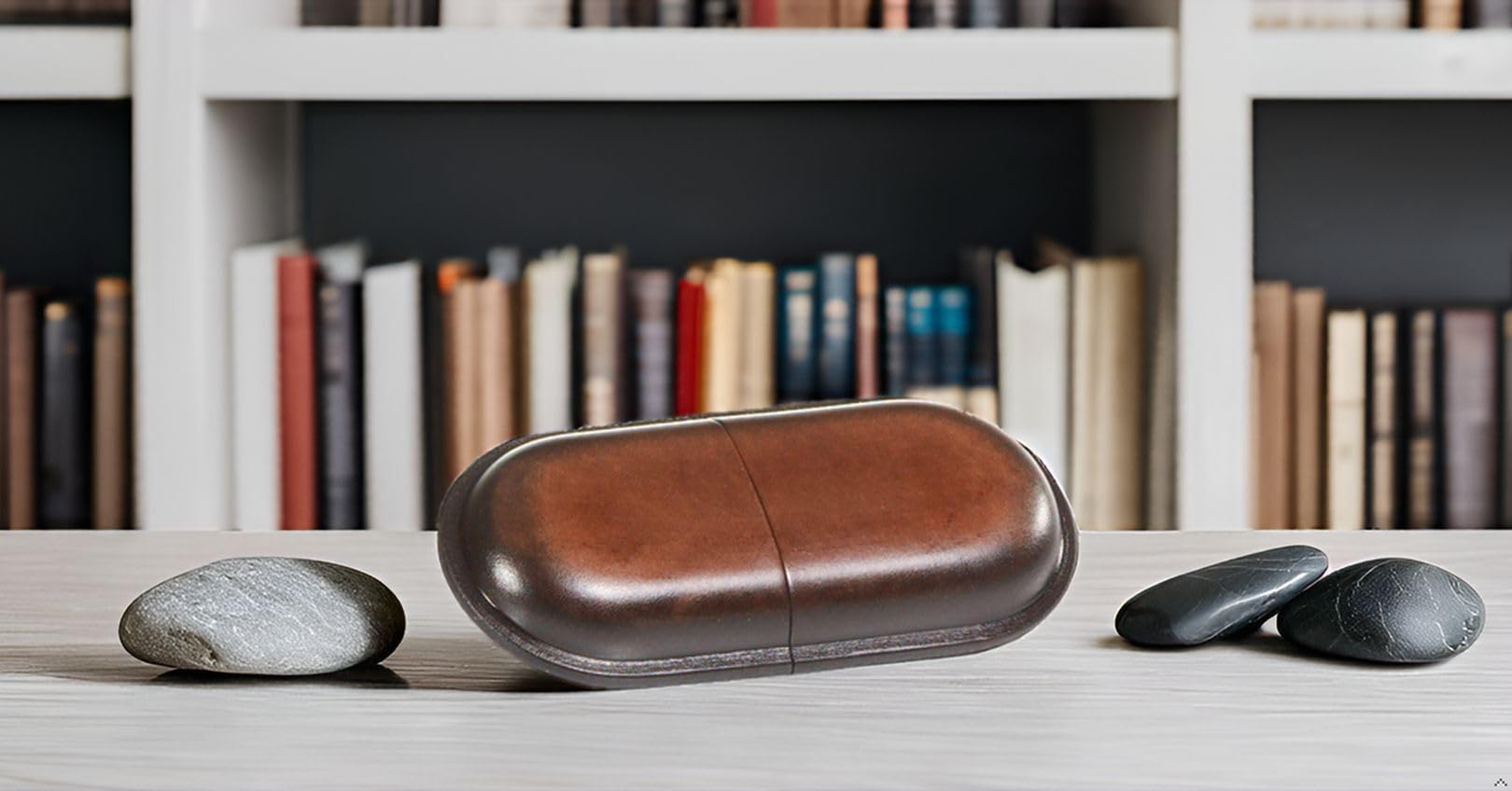MIKA Brillenetui Groß Aus Echt Leder/Sattelleder, Etui Für Brillen Und Sehhilfen, Sonnenbrillenetui Für Damen Und Herren Equipaje- Equipaje de mano Unisex adulto (Pack de 1)