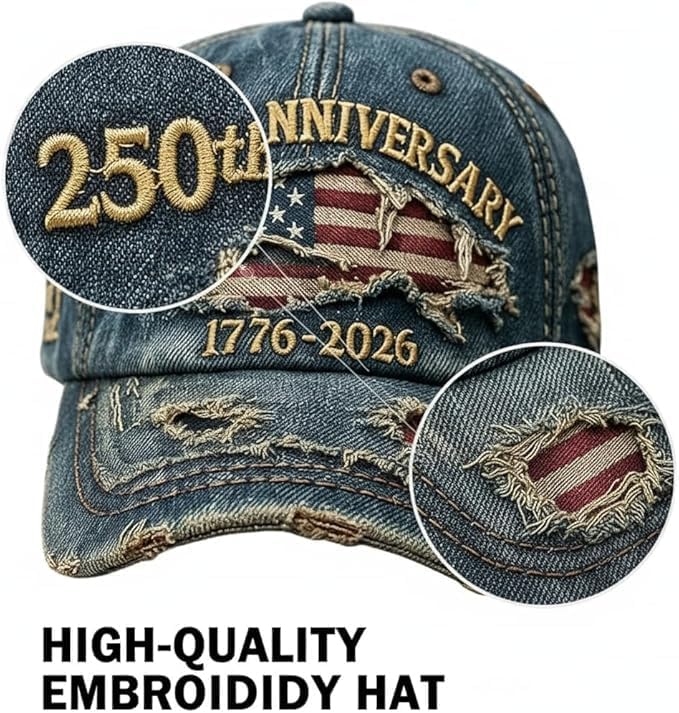 250th Anniversary USA Hat Eagle 250 Year American Anniversary Baseball Cap Adjustable Patriotic Hats - Image 5