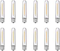 Vista 1 de GOOTHY Paquete de 12 bombillas LED T13 de repuesto, bombillas LED E12 impermeables de 0.6W para luces de cadena de patio al aire libre S14 G40 C7