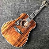 YYYSHOPP 12 Strings Acoustic Guitar Solid Wood Top 41 Inches Ebony Fingerboard Guitar (Color : Guita