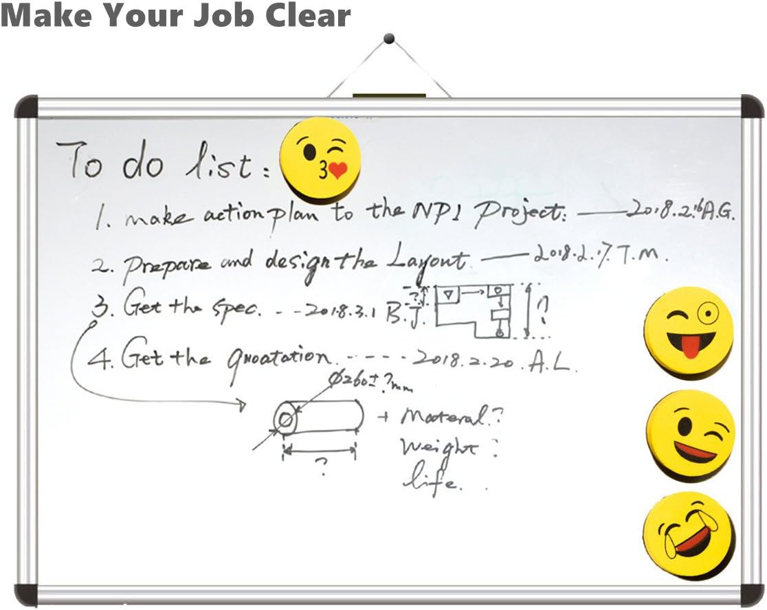 Wekoil Magnetic Dry Erase Erasers Whiteboard Eraser Chalkboard Eraser 2 inch Cute Dry Erasers with Felt for Kids Teachers Classroom Office Home,Pack of 4 : Office Products