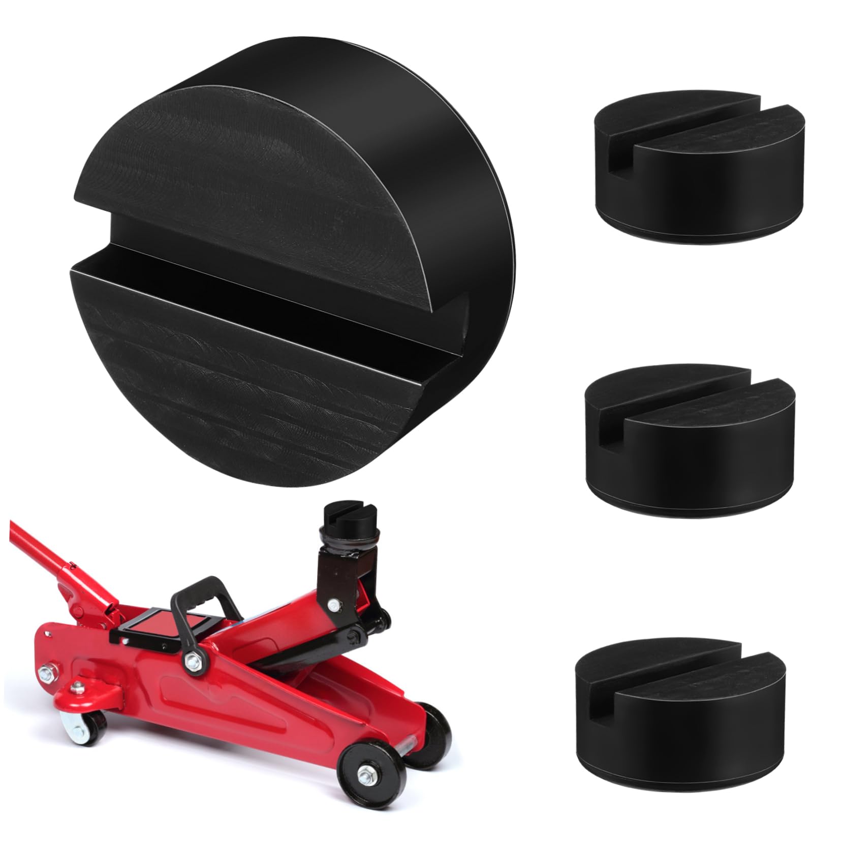 Mobestech 12pezzi Tampone Gomma per Cric Supporto per Martinetto Pad Antiscivolo per Auto e Camper Adatto per Officine e Cantieri Facile da Usare e Resistente