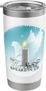 St Lucy Lucia Candle Catholic Holy Spirit Saints Quotation Stainless Steel Insulated Tumbler