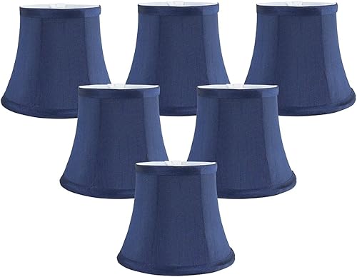 Meriville Juego de 6 lámparas de araña de imitación de seda azul, 4 x 6 x 5 pulgadas