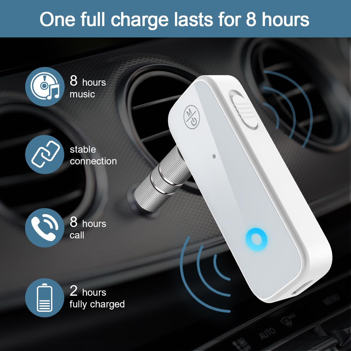 Adaptateur bluetooth,Transmetteur récepteur Audio sans fil USB 5.0