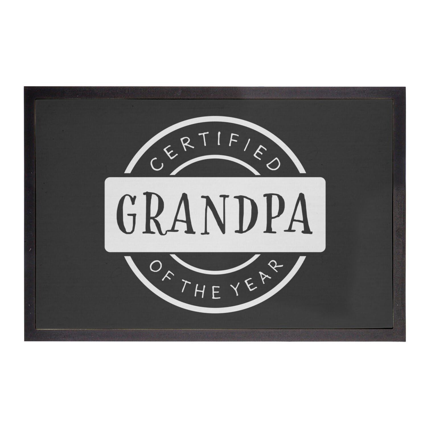 Paillasson noir 75x50cm antidérapant Grandpa of The Year robuste