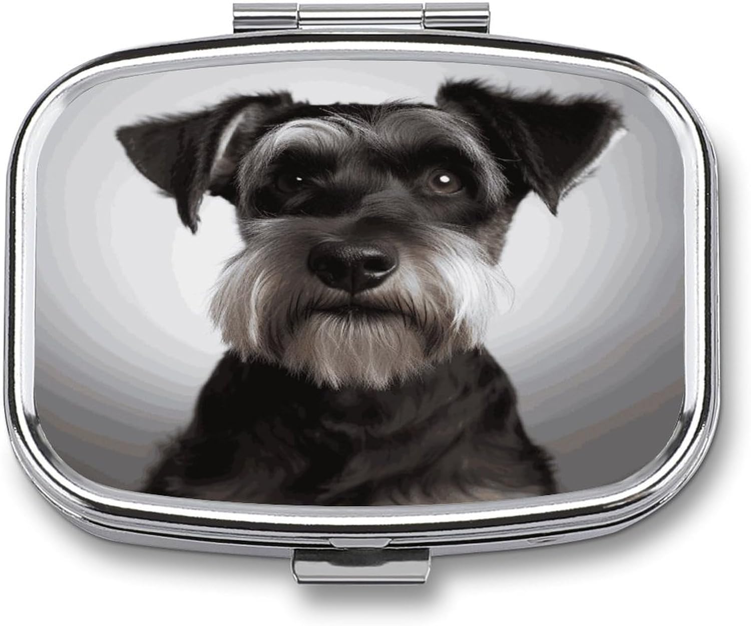 Cute Schnauzer Travel Pill Organizer Pill Case
