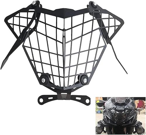 Miniatura 6 de Headlight Grill Guard for K&awasaki for V&ersys 300X X300 X-300 2015 2016 2017 2018 2019 Motorcycle Headlight Protection Cover Mesh Grille Guard