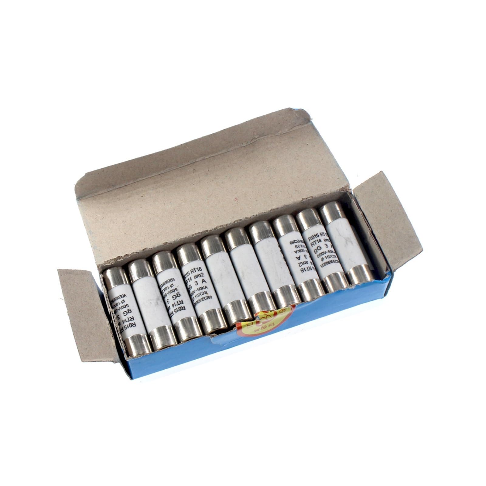 Fusible de rechange 16A 10x38 céramique pour réparer un tableau électrique en panne