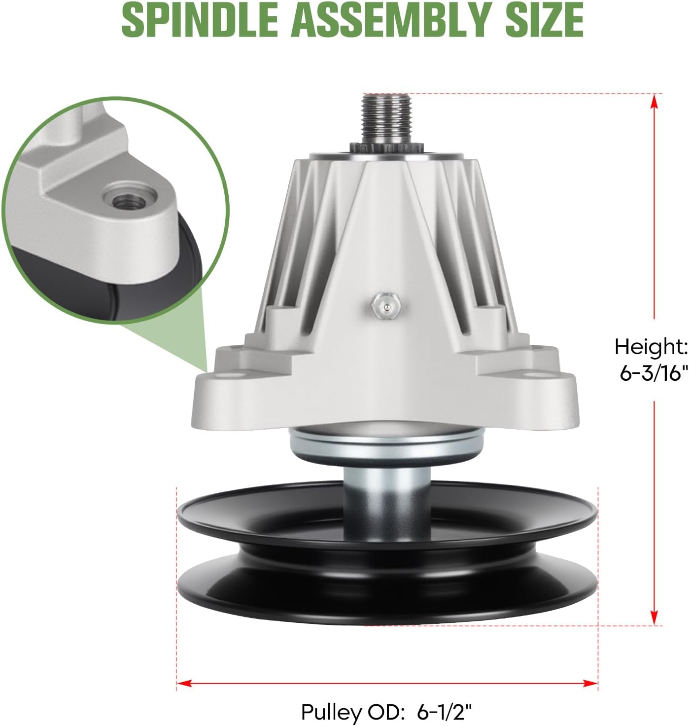 618-06981 918-06981 Spindle Assembly Fit for Cub Cadet/MTD 50 Inch Mower Deck XT1 LT50 XT2 LX50 XT1-LT50 XT2-LX50, Fit for MTD CYT5023SE Lawn Mower (3 Pack)