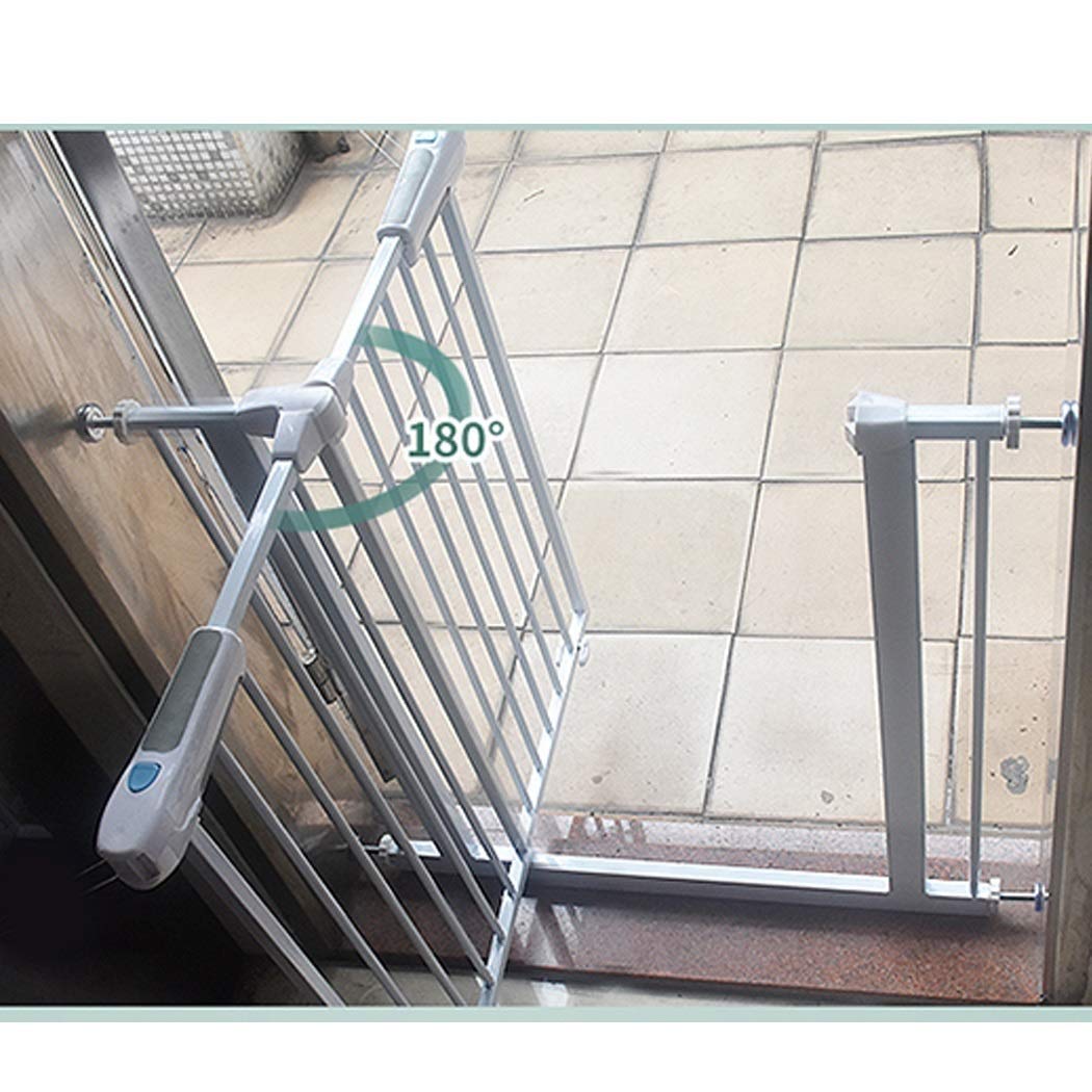 LYGXWJFC Puerta de Seguridad para Mascotas: Barrera Ajustable para Mascotas para escaleras y pasillos, Incluye rampa y Kits de Montaje en Pared para una fácil instalación, Ideal para Perros y Gatos,