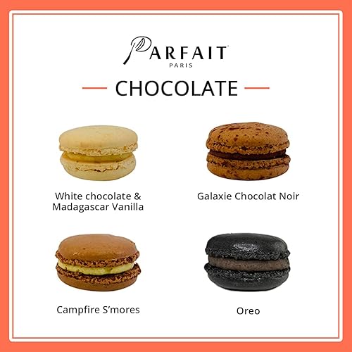 Miniatura 8 de Le Parfait Paris Chocolate Lovers French Macarons - Caja de aperitivos de postres gourmet para baby shower, cumpleaños, día de San Valentín,