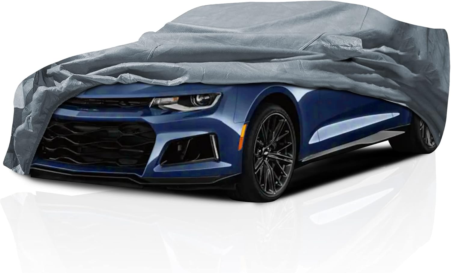 3 Layer Lightweight Custom Fit Car Cover for 2010-2024 Chevrolet Camaro 2-Door Durable Dustproof Full Coverage Windproof with Mirror Pockets