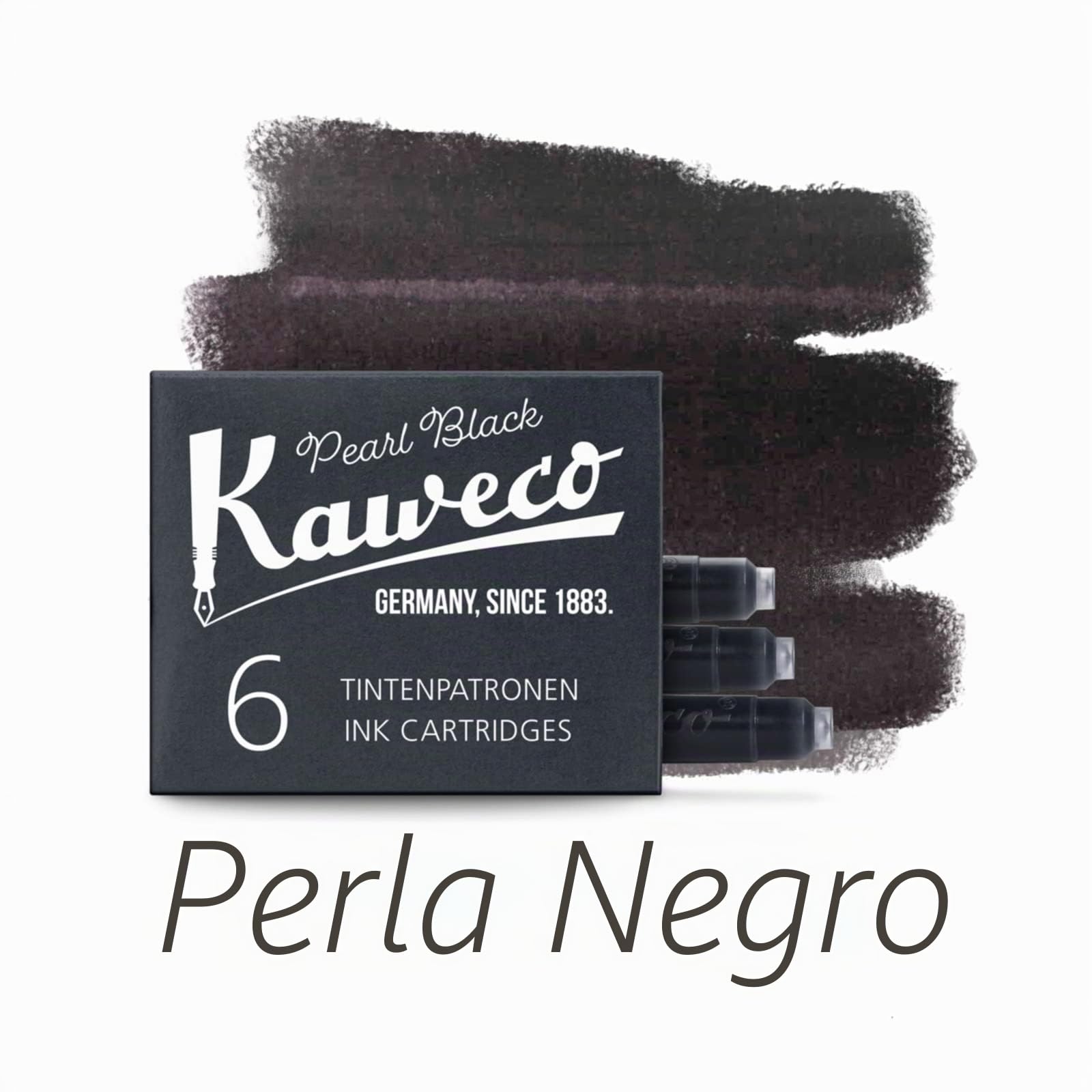 Kaweco – Set de 6 cartuchos de tinta de color negro
