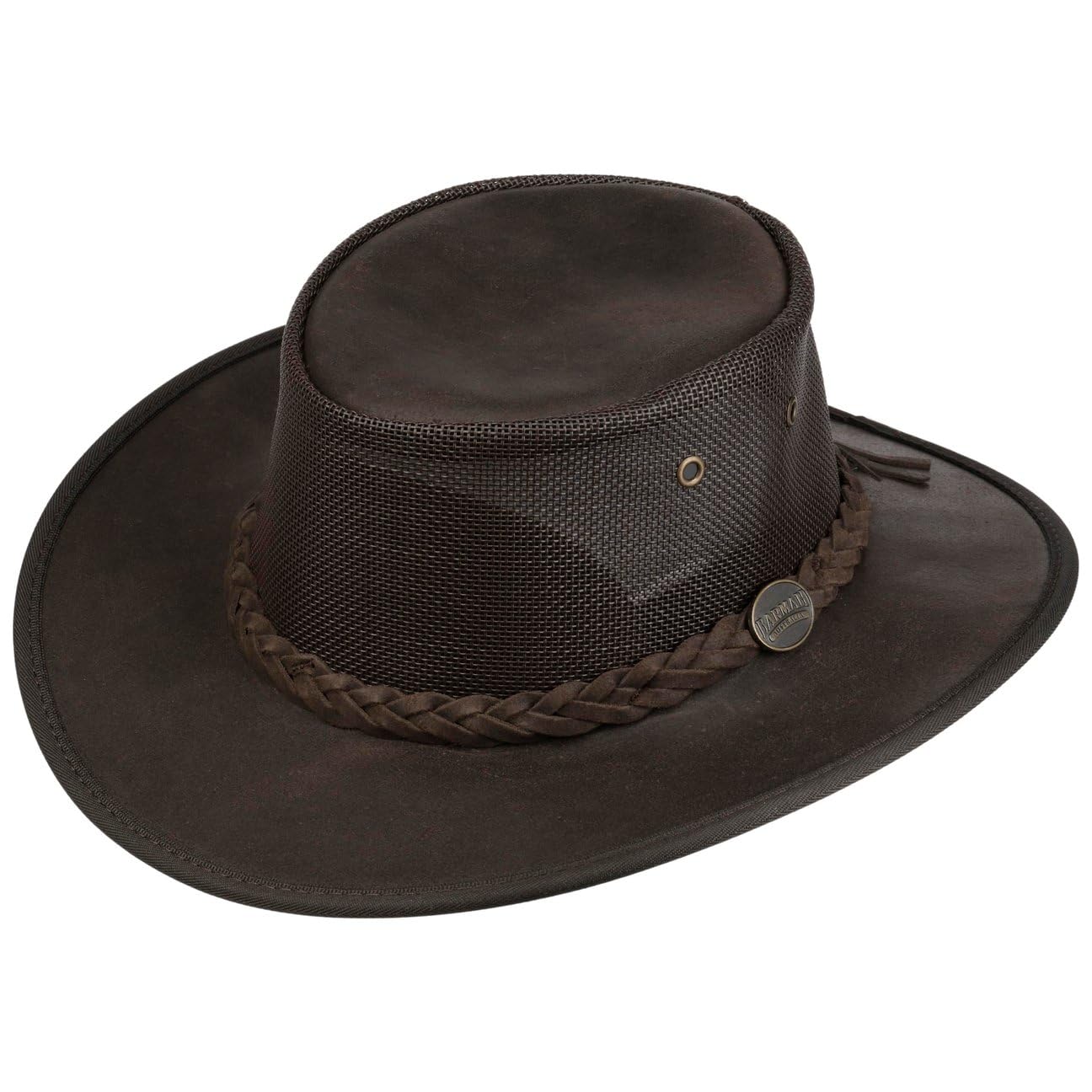 Barmah Kapelusz Skórzany Foldaway CoolerMężczyźni - Made in Australia western Z paskiem skórzanym wiosna-lato jesień-zima Wiosna Lato Jesień Zima