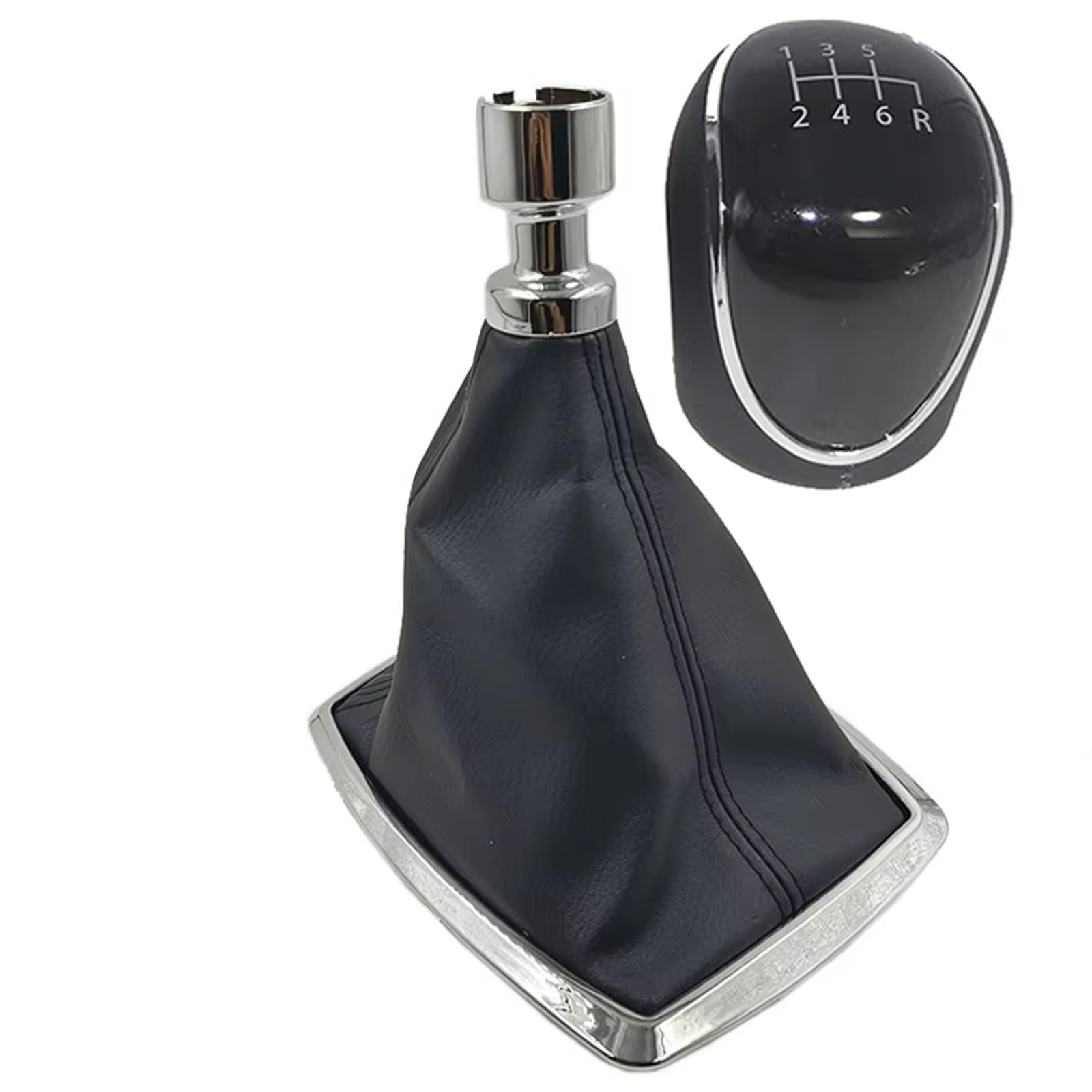 Ylmkmvlczc 123456R Black Set Gear Shift Knob Boot Lever Gaitor Shifter Dust Jacket For Kuga I Mk1 2008-2012 Gearbox Gaiter Stick Handles Cover 6 Speed Gear Shift Knob Lever