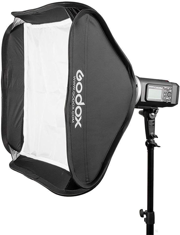 Godox 32x32 inches / 80x80cm Portable Foldable Studio Flash Softbox Diffuser kit with Bowens Mount Speedring and Carrying Case for Portraits,Product Photography and Video Shooting with USB LED