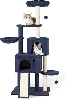 TSCOMON Multi-Level Cat Tree Cat Tower for Indoor Cats, Tall Plush Rest Area with Spacious Cat Condos, Scratching Posts wi...