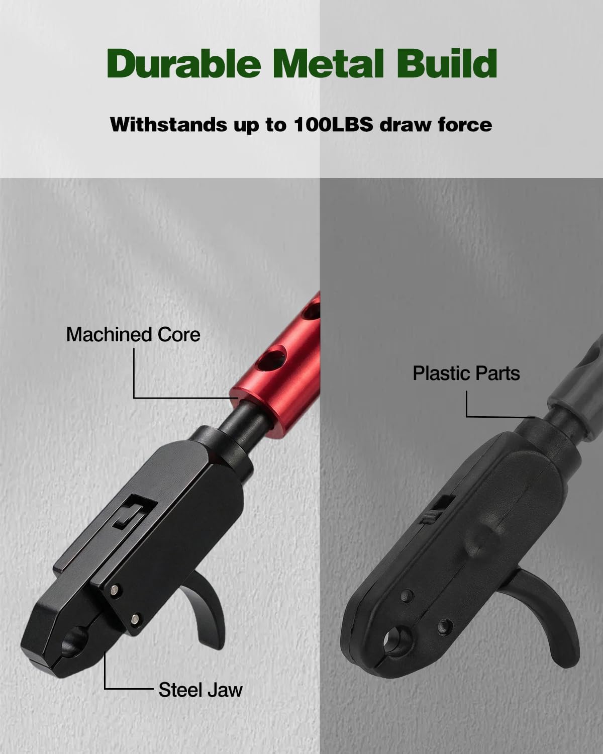 NOVASPARK Compound Bow Wrist Release Aid, Auto-Closing Dual-Caliper Trigger | 3 Length Settings, 360-Degree Swivel Head, Ambidextrous Fit, Padded Strap for Adults and Youth, Target Practice and Hunting