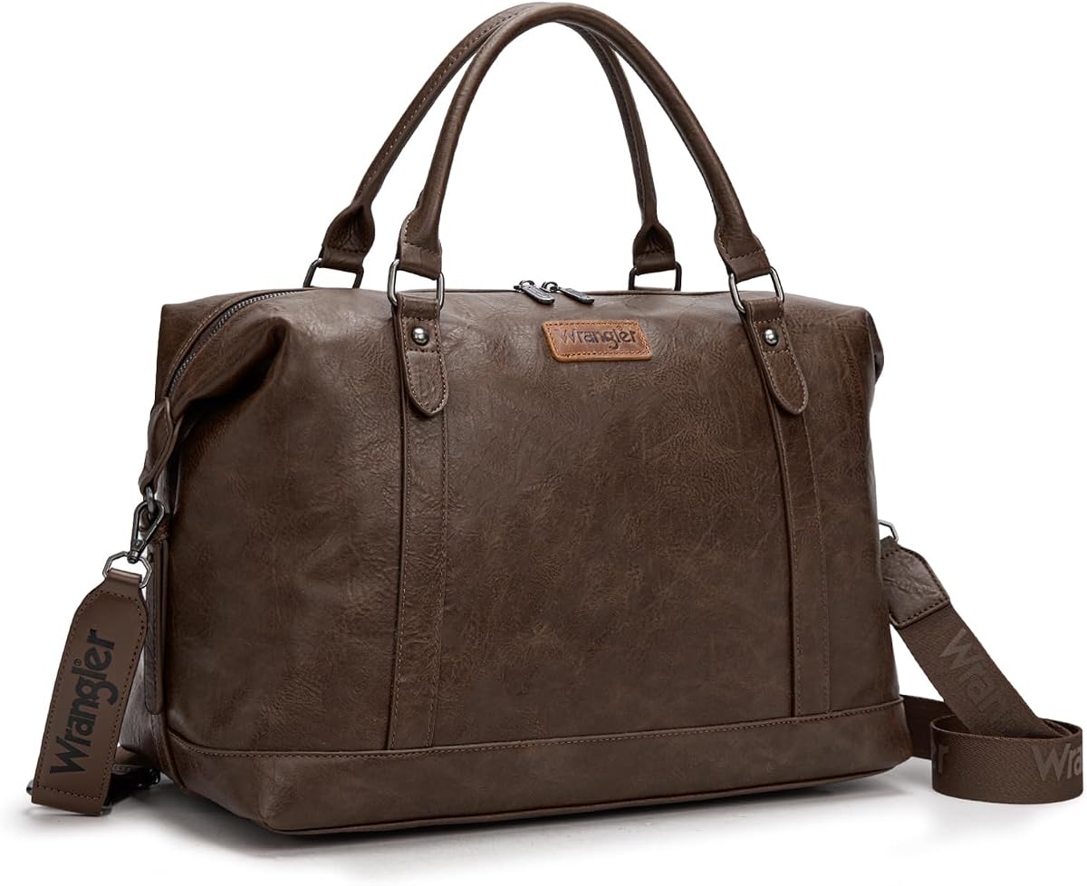 Wrangler Duffel Bag Bolsa grande de viaje de fin de semana para mujer Bolsa impermeable para llevar durante la noche para gimnasio, viajes, fines de semana, café