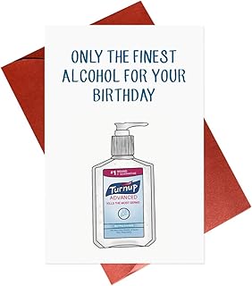 Gonzey Alcohol Quarantine Card,Social Distancing Cards,Funny Birthday Card for Him Her Friend