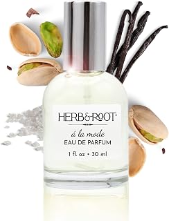 Herb & Root A La Mode Eau de Parfum, Pistachio, Sea Salt, Vanilla Gourmand Fragrance, Beach Summer Vibes, 1 oz