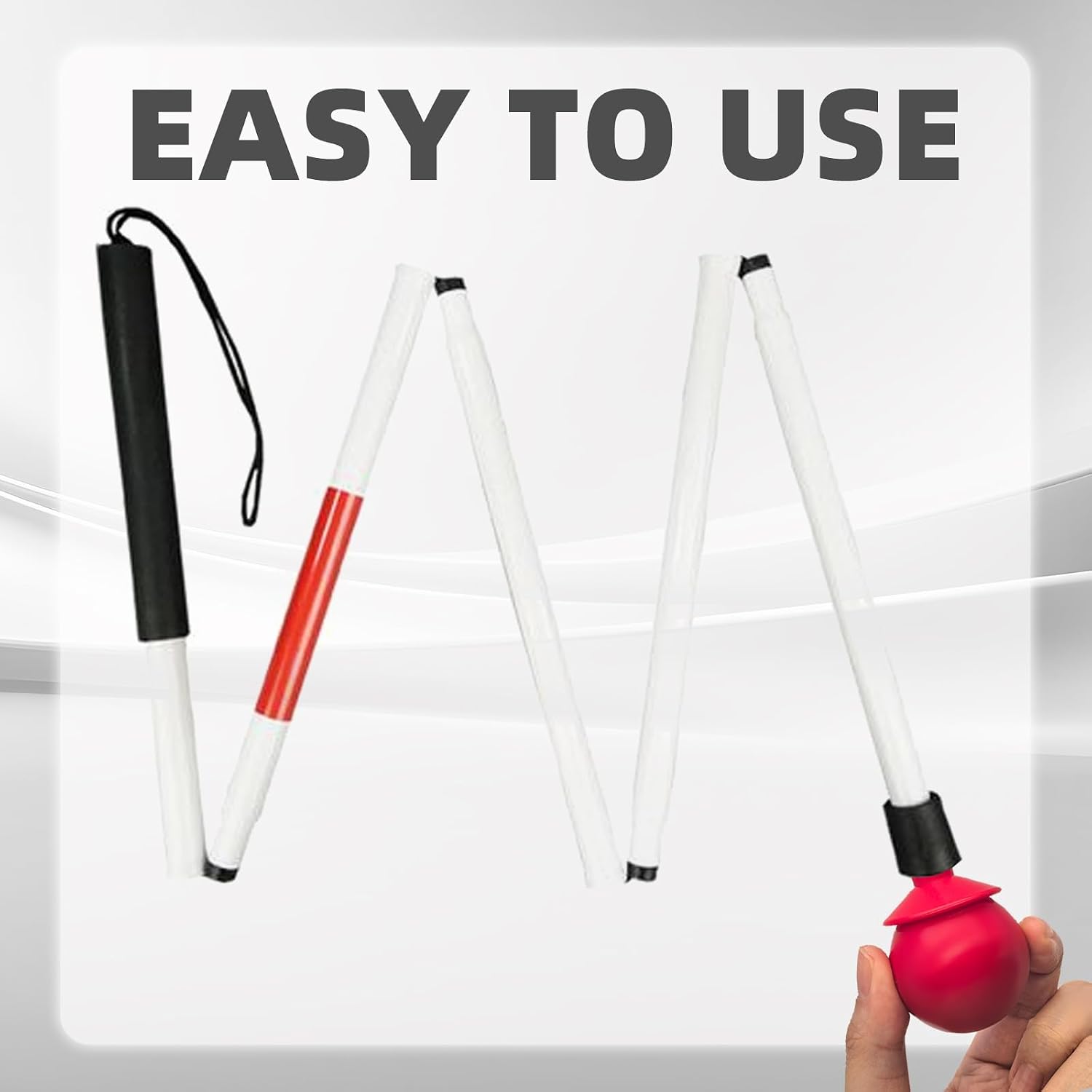 Rotating Ball Cane Tip, Easy Install Replacement Accessory