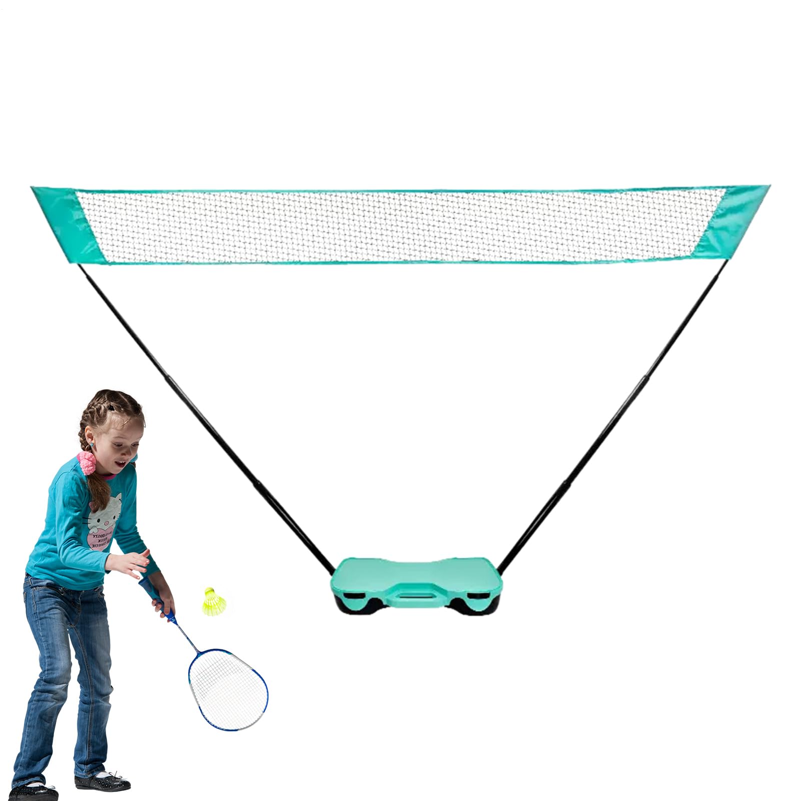 Rete da Badminton con Supporto Attrezzatura Outdoor con Base di Ricarico