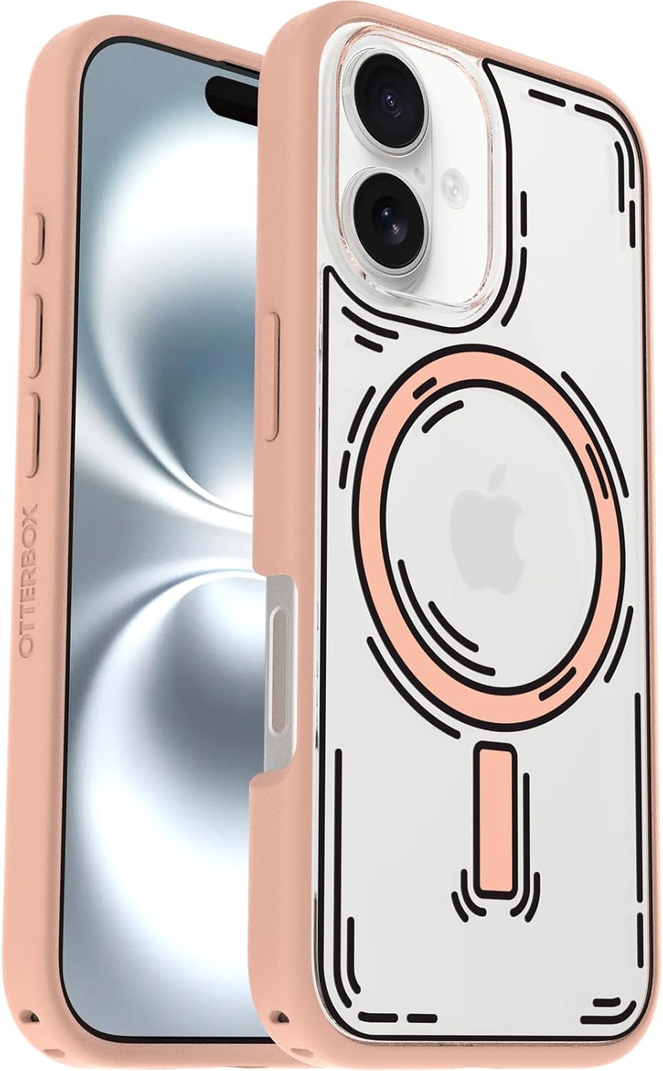 OtterBox iPhone 16 Symmetry Series Clear Case - Doodle Cover - Image 3