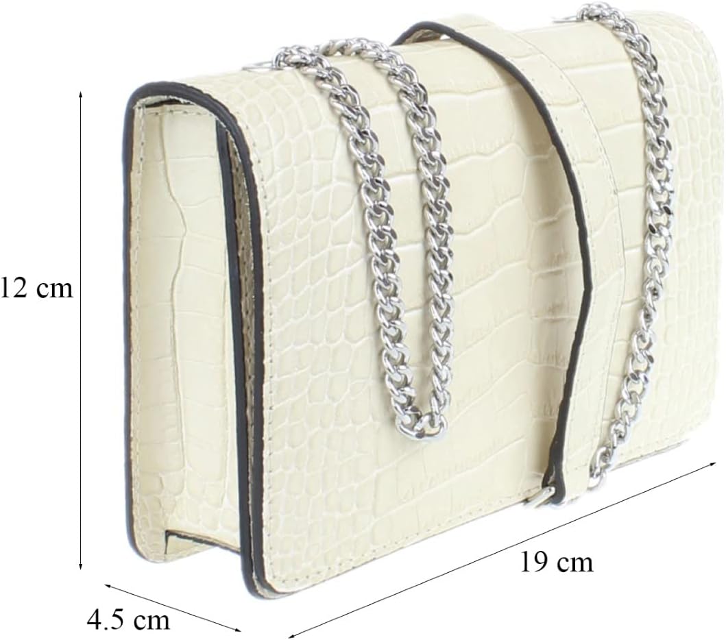 Girly HandBags Womens Genuine Crocodile Shoulder Bag