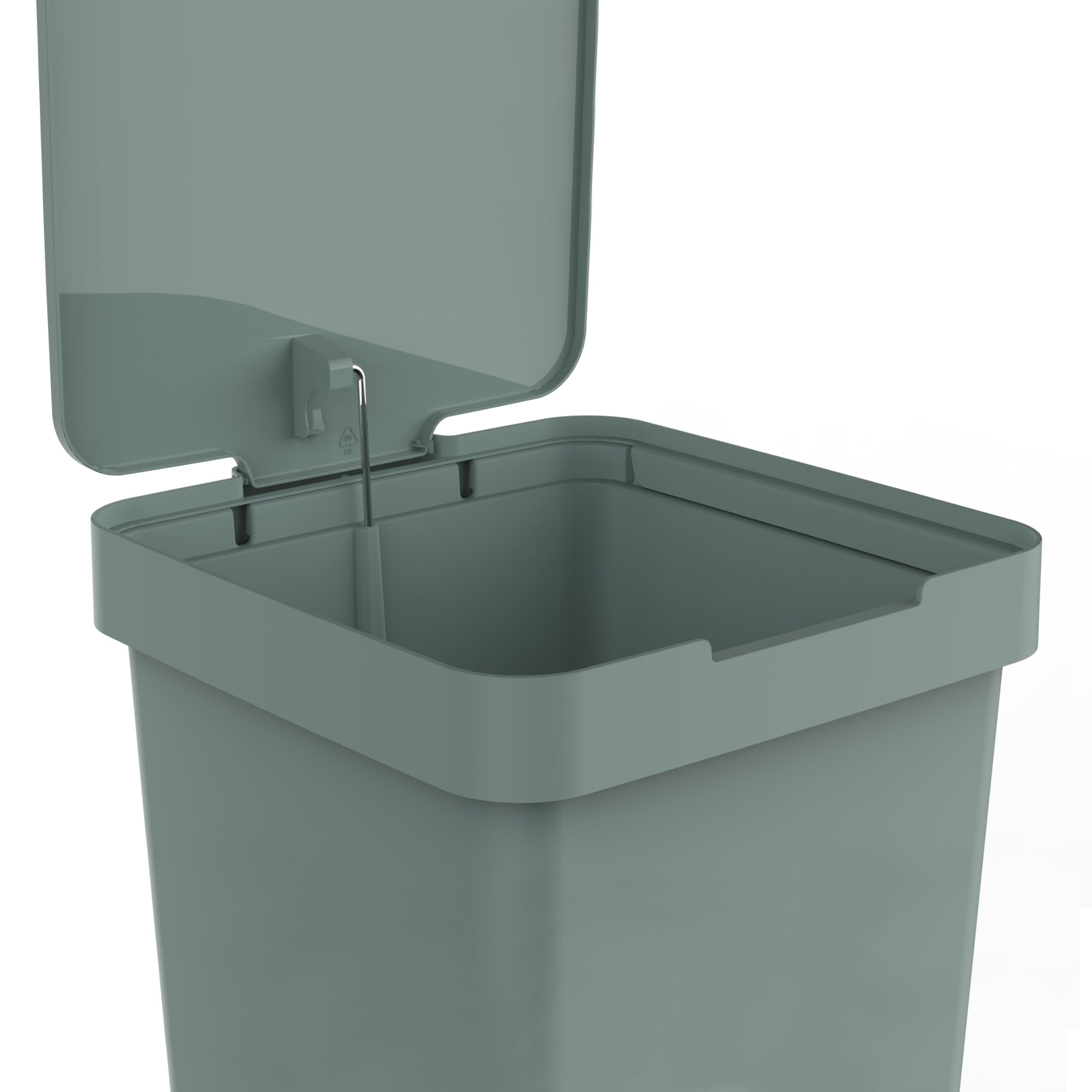TATAY Pattumiera Smart 33x31x67 cm Senza BPA Design Compatto e Funzionale | Pattumiera Casa | Capacità 40 L | Plastica Riciclata | Per Sacchetti da 30L | Apertura a Pedale | Interni ed Esterni, Verde