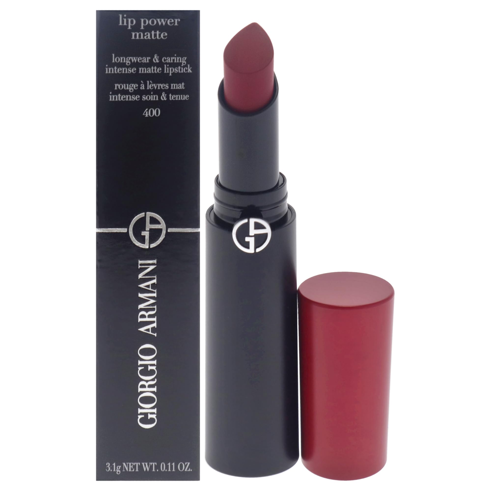 Lip Power Long-Lasting Matte Lipstick - 400 Four Hundred by Giorgio Armani for Women - pomadka 0,11 uncji