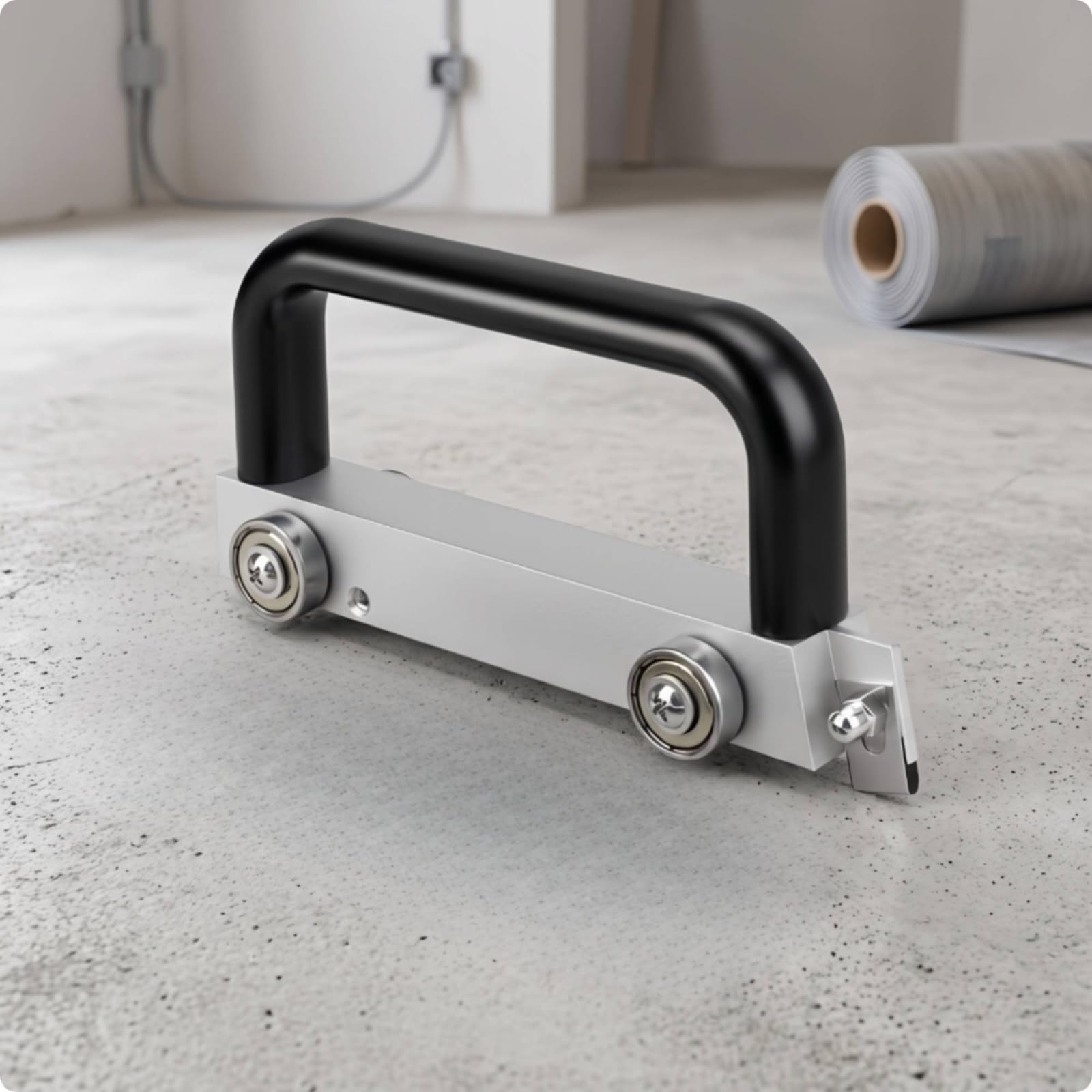 Scanalatore Manuale con Ruote Guida Preciso Utensile con Puleggia Guida Professionale Scanalatrice per Posatori, Insttori, Posa di Pavimenti, Piccolo
