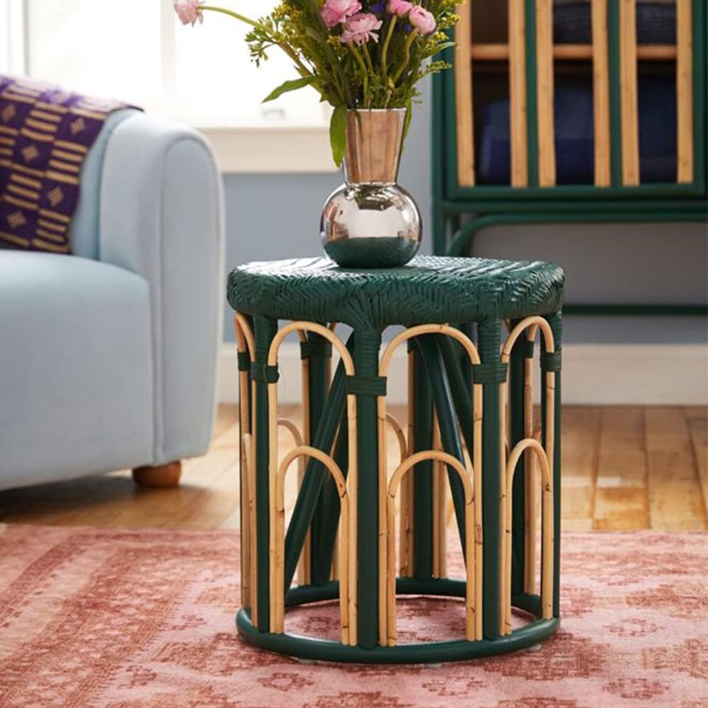 Ayra EthnicRattan Table, Green