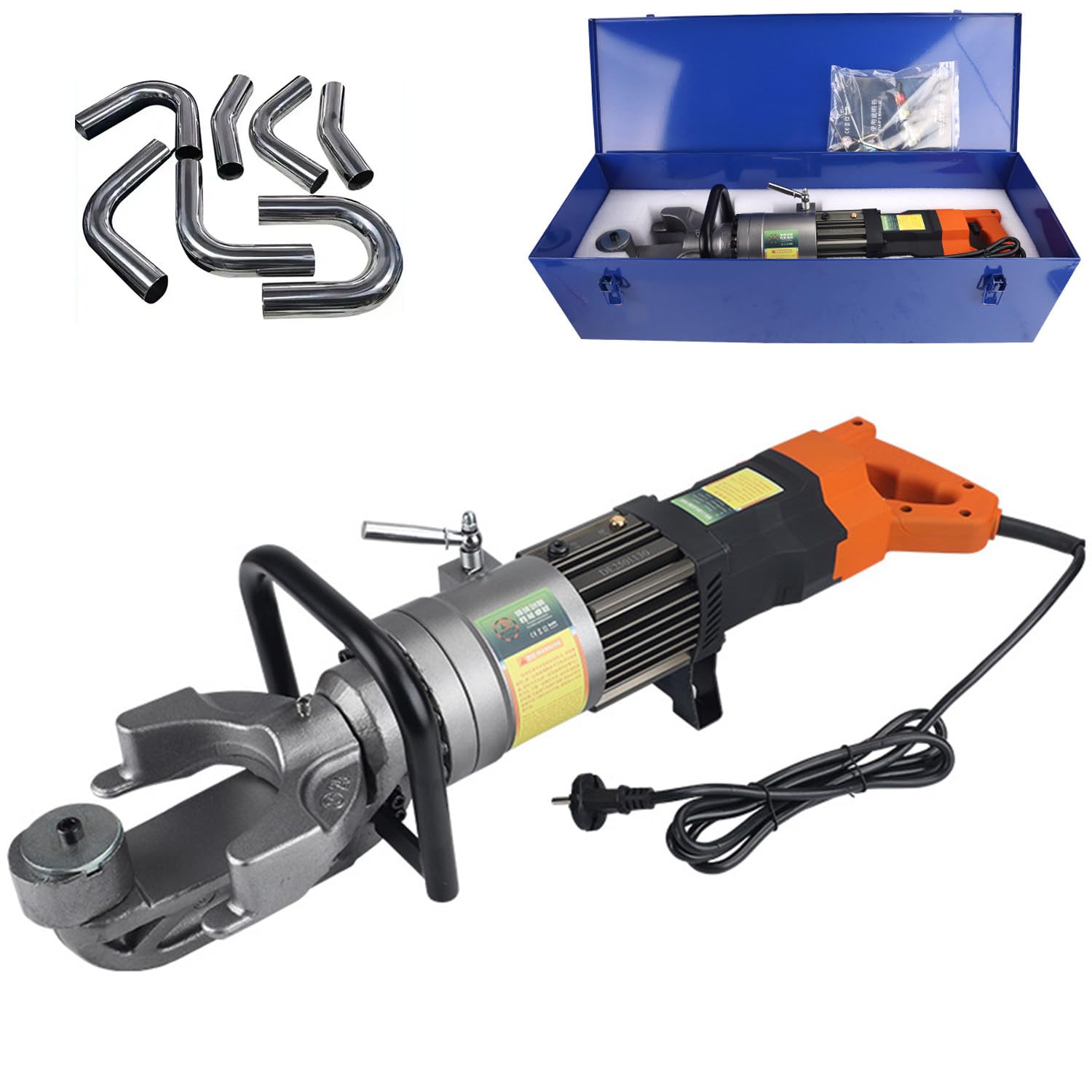 AYCDL Hydraulic Steel Tube Bender, Portable Electric Hydraulic Rebar Bender Rebar Bending Machine Rebar Bending Tool,16mm